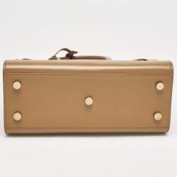 Saint Laurent Brown Leather Baby Classic Sac De Jour Tote