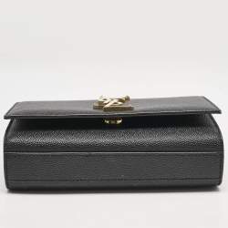 Saint Laurent Black Leather Small Monogram Kate Chain Bag