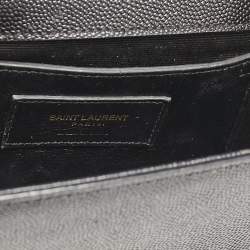 Saint Laurent Black Leather Small Monogram Kate Chain Bag