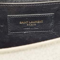 Saint Laurent Gold Leather Small Kate Chain Bag