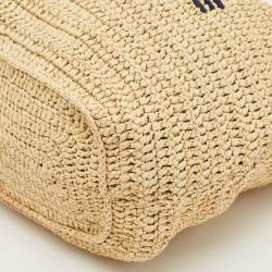 Saint Laurent Natural Raffia Rive Gauche Tote