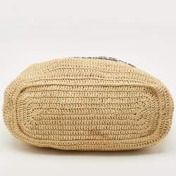 Saint Laurent Natural Raffia Rive Gauche Tote