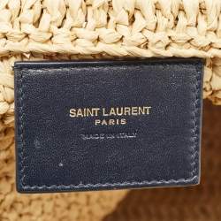 Saint Laurent Natural Raffia Rive Gauche Tote