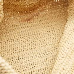 Saint Laurent Natural Raffia Rive Gauche Tote