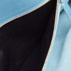 Saint Laurent Light Blue Leather Small Classic Sac De Jour Tote