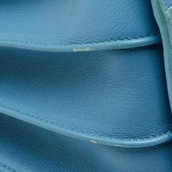 Saint Laurent Light Blue Leather Small Classic Sac De Jour Tote