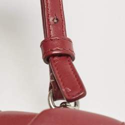 Saint Laurent Red Matelassé Leather Toy Loulou Crossbody Bag