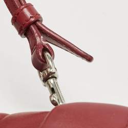 Saint Laurent Red Matelassé Leather Toy Loulou Crossbody Bag