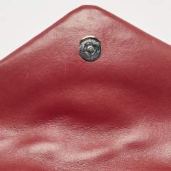 Saint Laurent Red Matelassé Leather Toy Loulou Crossbody Bag