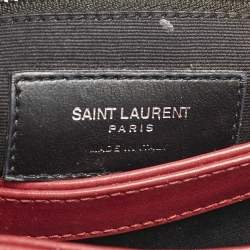 Saint Laurent Red Matelassé Leather Toy Loulou Crossbody Bag