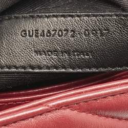 Saint Laurent Red Matelassé Leather Toy Loulou Crossbody Bag