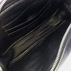Saint Laurent Paris Black Leather Mini Lou Crossbody Bag