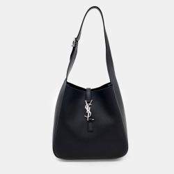 Saint Laurent Paris Black Leather LE 5 A 7 Small Hobo Bag