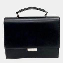 Saint Laurent Paris Black Leather Babylon Top Handle Shoulder Bag