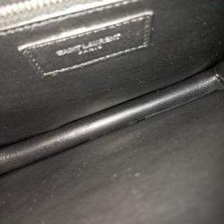 Saint Laurent Paris Black Leather Babylon Top Handle Shoulder Bag