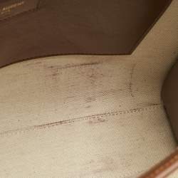 Saint Laurent Brown/Natural Raffia and Leather Manhattan Shoulder Bag