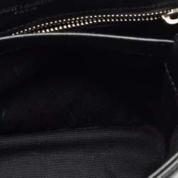 Saint Laurent Black Matelassé Leather Toy Loulou Crossbody Bag