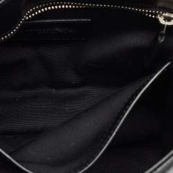 Saint Laurent Black Matelassé Leather Toy Loulou Crossbody Bag