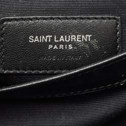 Saint Laurent Black Matelassé Leather Toy Loulou Crossbody Bag