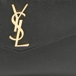 Saint Laurent Black Leather Uptown Pouch