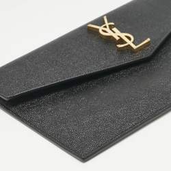 Saint Laurent Black Leather Uptown Pouch