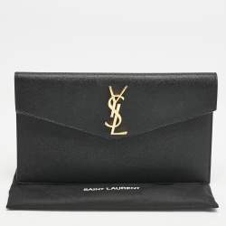 Saint Laurent Black Leather Uptown Pouch
