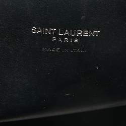 Saint Laurent Black Camo Suede and Leather Nano Classic Sac De Jour Tote