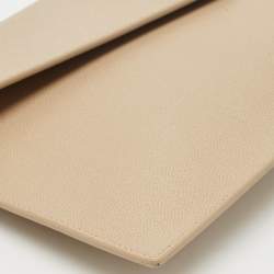 Saint Laurent Beige Leather Uptown Pouch