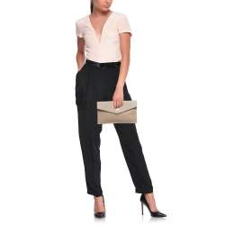 Saint Laurent Beige Leather Uptown Pouch