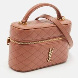 Saint Laurent Barely Pink Quilted Leather Gaby Vanity Bag