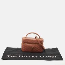Saint Laurent Barely Pink Quilted Leather Gaby Vanity Bag