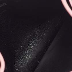 Saint Laurent Metallic Pink Leather Monogram Card Case