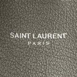 Saint Laurent Grey Leather Fringe E/W Shopping Tote
