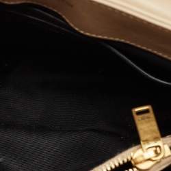 Saint Laurent Beige Matelassé Leather Small Loulou Shoulder Bag