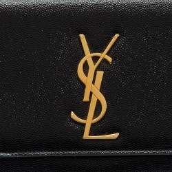 Saint Laurent Black Patent Leather Kate Clutch