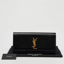 Saint Laurent Black Patent Leather Kate Clutch