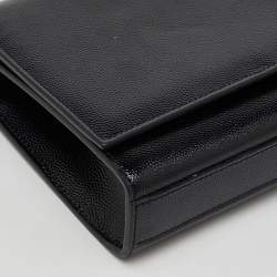 Saint Laurent Black Patent Leather Kate Clutch