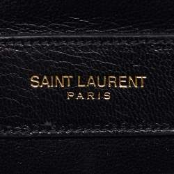 Saint Laurent Black Patent Leather Kate Clutch