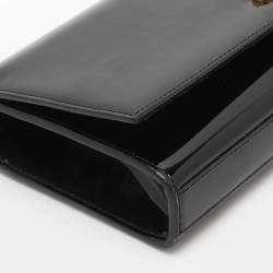 Saint Laurent Black Patent Leather Kate Tassel Clutch