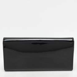 Saint Laurent Black Patent Leather Kate Tassel Clutch