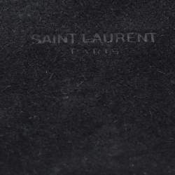 Saint Laurent Black Patent Leather Kate Tassel Clutch
