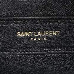 Saint Laurent Black Patent Leather Kate Tassel Clutch