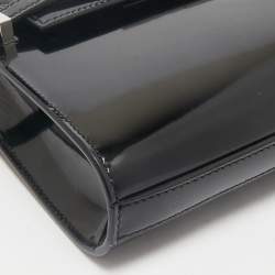 Saint Laurent Black Patent Leather Mini Manhattan Shoulder Bag