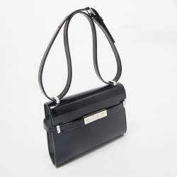 Saint Laurent Black Patent Leather Mini Manhattan Shoulder Bag