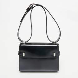 Saint Laurent Black Patent Leather Mini Manhattan Shoulder Bag