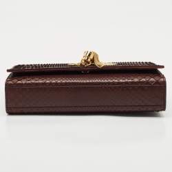 Saint Laurent Burgundy Python Medium Kate Tassel Shoulder Bag