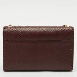 Saint Laurent Burgundy Python Medium Kate Tassel Shoulder Bag