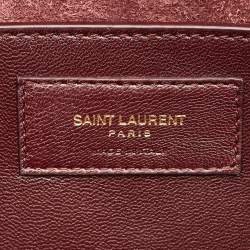 Saint Laurent Burgundy Python Medium Kate Tassel Shoulder Bag