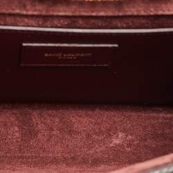 Saint Laurent Burgundy Python Medium Kate Tassel Shoulder Bag