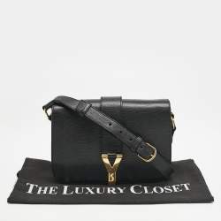 Saint Laurent Black Leather Medium Chyc Flap Bag